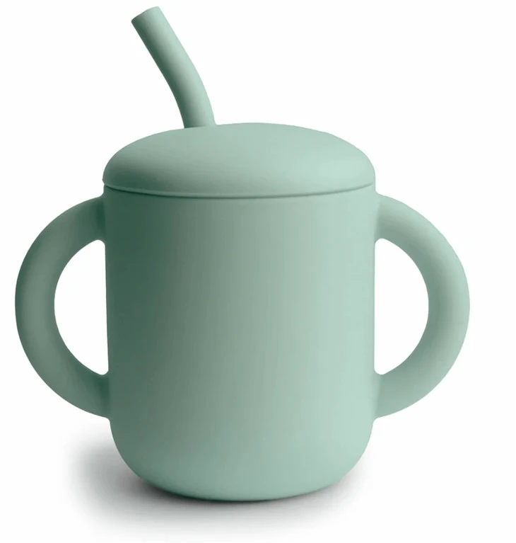 Durable Silicone Baby Cups With Straws
